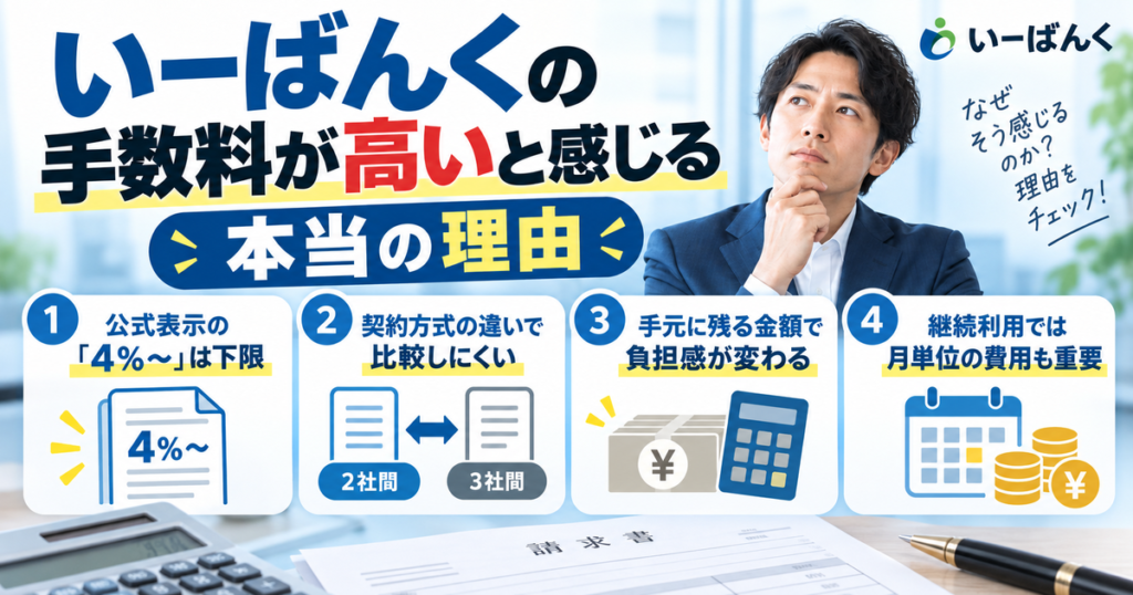 いーばんくの手数料が高いと感じる本当の理由