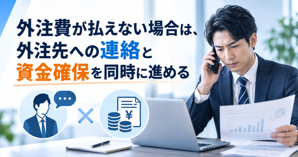 外注費が払えない場合は、外注先への連絡と資金確保を同時に進める
