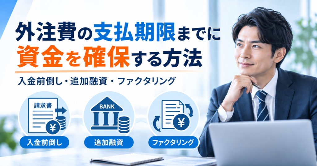 外注費の支払期限までに資金を確保する方法